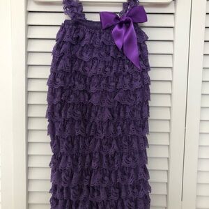 Purple Lace Ruffle one piece